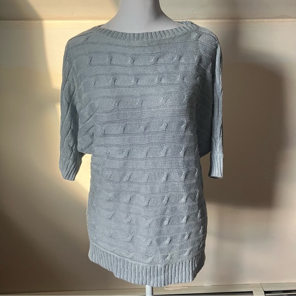 Ralph Lauren Black Label Cable Knit Short Sleeve Relaxed Fit Sweater size Small - Picture 1 of 6